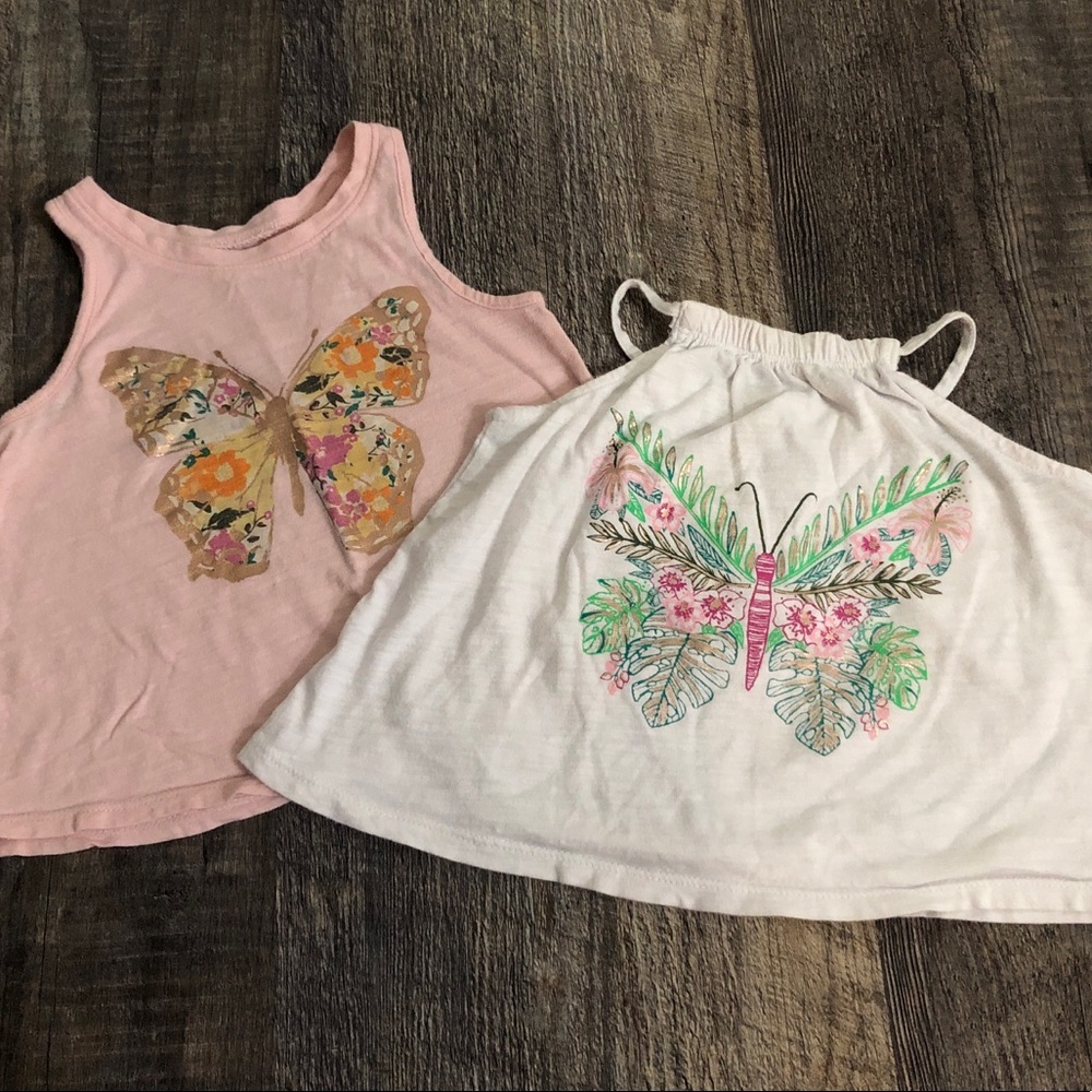 EUC 2T Old Navy butterfly tank tops